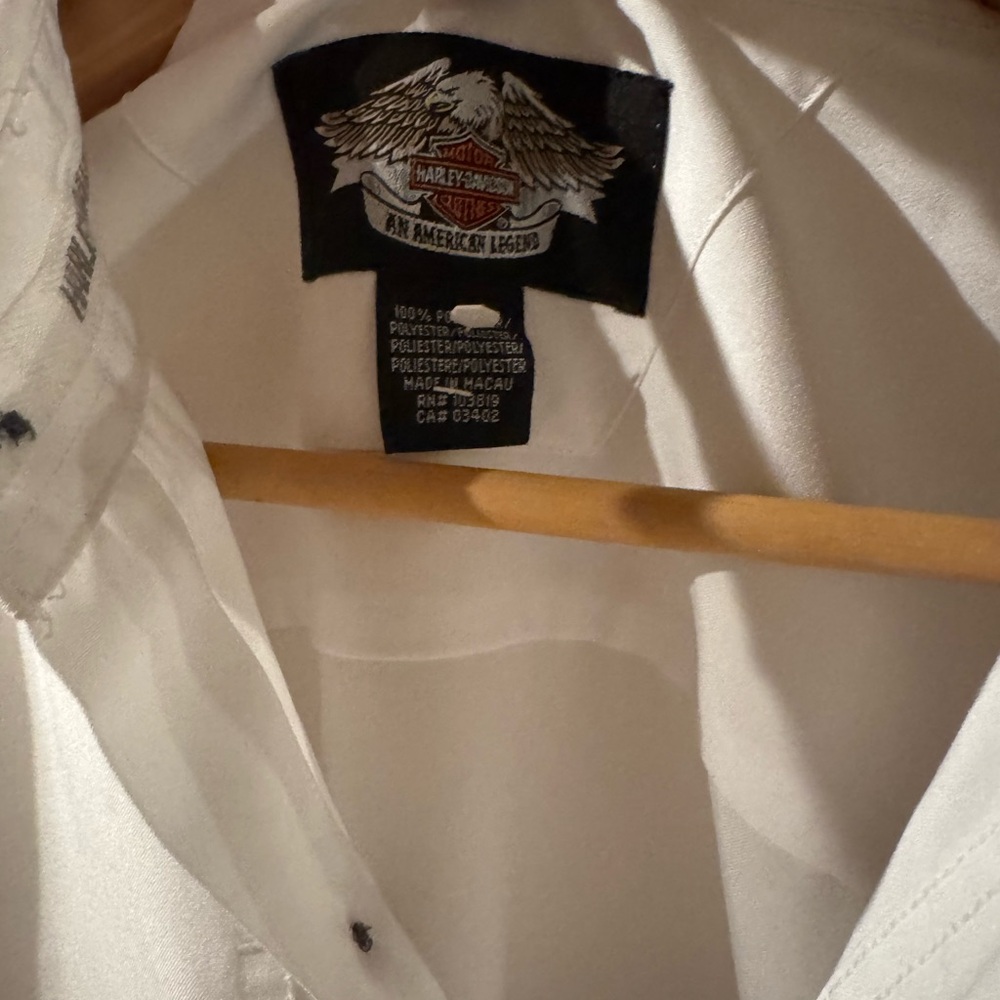 Harley-Davidson Classic White Button Down Shirt - Picture 5 of 6
